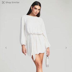 Retrofete NWT Grace Sequin Dress White Size L
